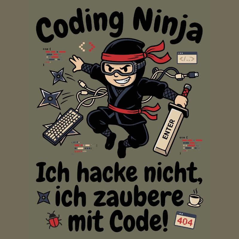 Coder Ninja Programmierer Humor