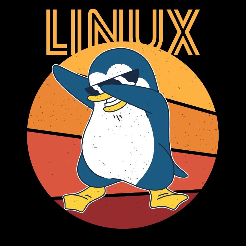 Linux Admin Cool Penguin Nerd Informatik