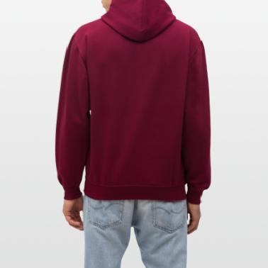 Felpa con cappuccio in contrasto cromatico