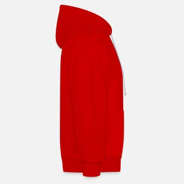 Felpa con cappuccio in contrasto cromatico