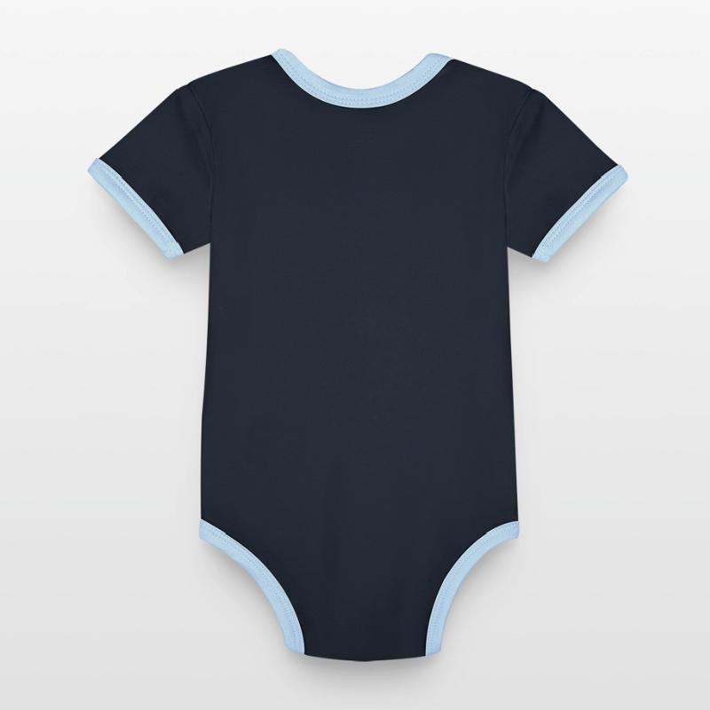 Body Bébé bio contrasté manches courtes