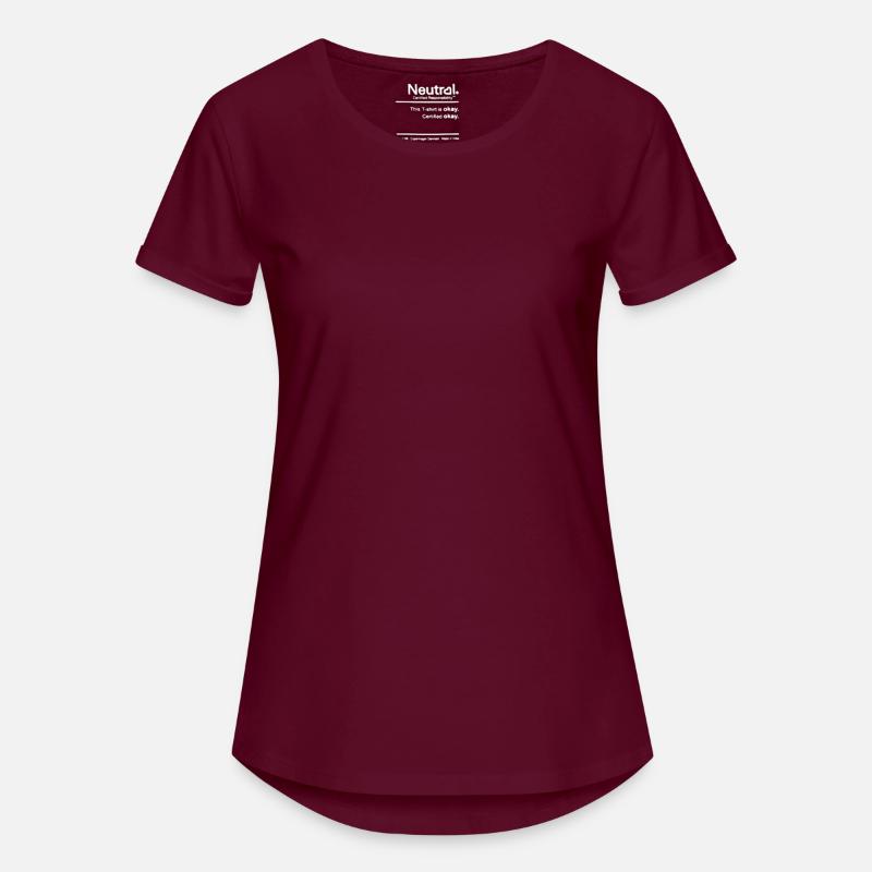 T-shirt ecologica da donna con maniche con risvolto