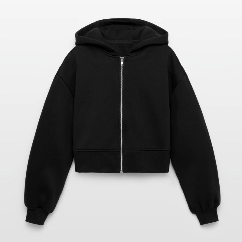 Felpa con cappuccio corta oversize da donna