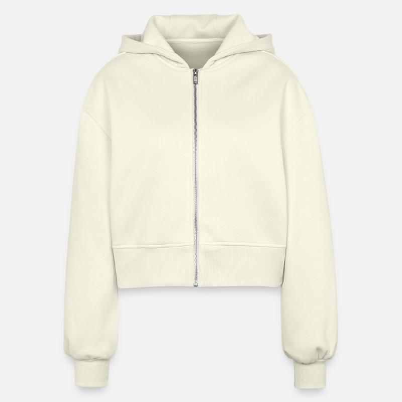 Oversized cropped hættejakke til damer