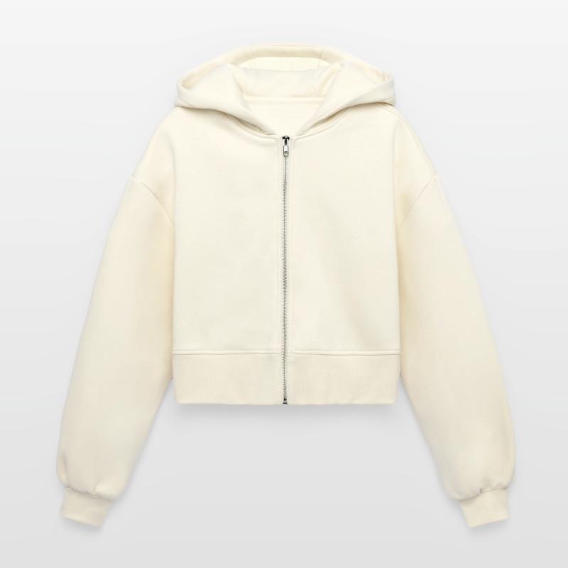 Oversized cropped hættejakke til damer