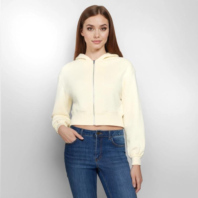 Women’s Oversized Cropped Hooded Jacket