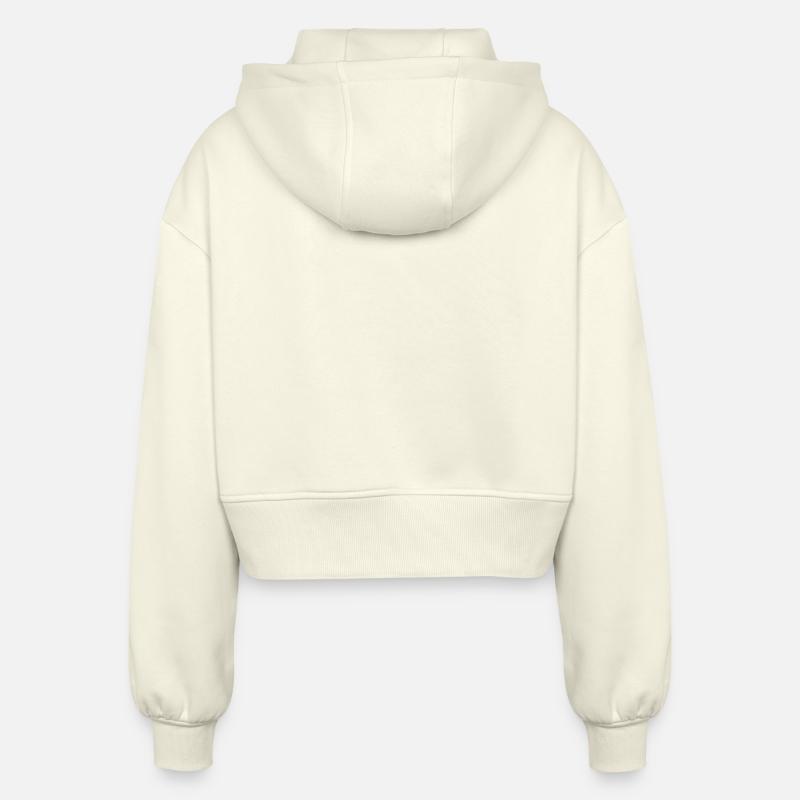 Felpa con cappuccio corta oversize da donna