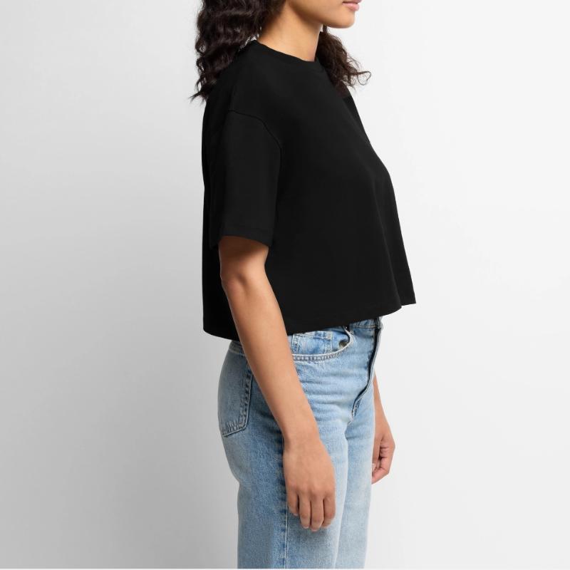 Premium økologisk oversized Crop Top for kvinner
