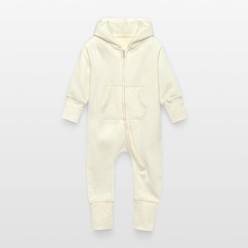 Grenouillère à capuche bio en molleton Bébé
