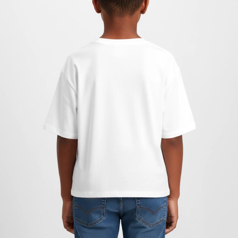 Croppad jersey-T-shirt tonåring