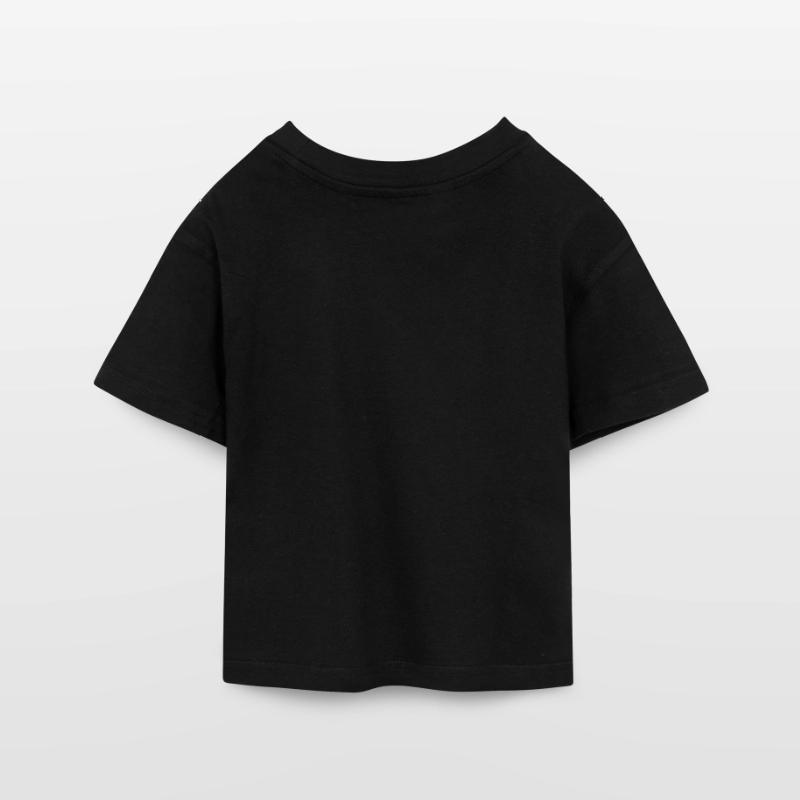 Camiseta cropped juvenil de punto liso