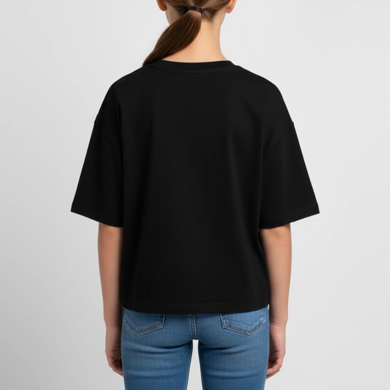 Cropped jersey-T-skjorte for tenåringer