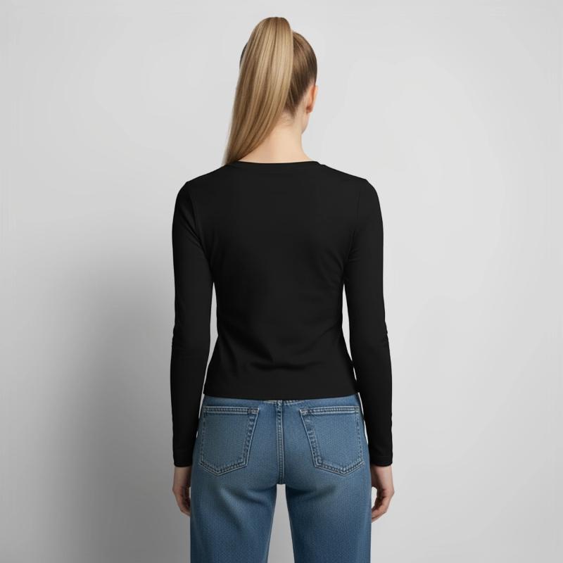 Maglietta a maniche lunghe slim fit da donna