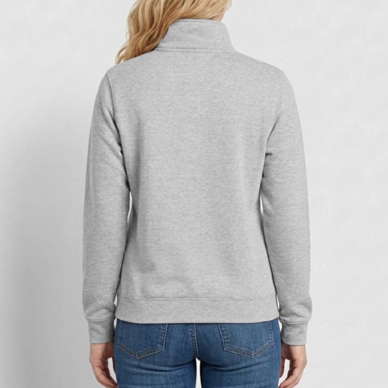 Sweatshirt med 1/4 lynlås