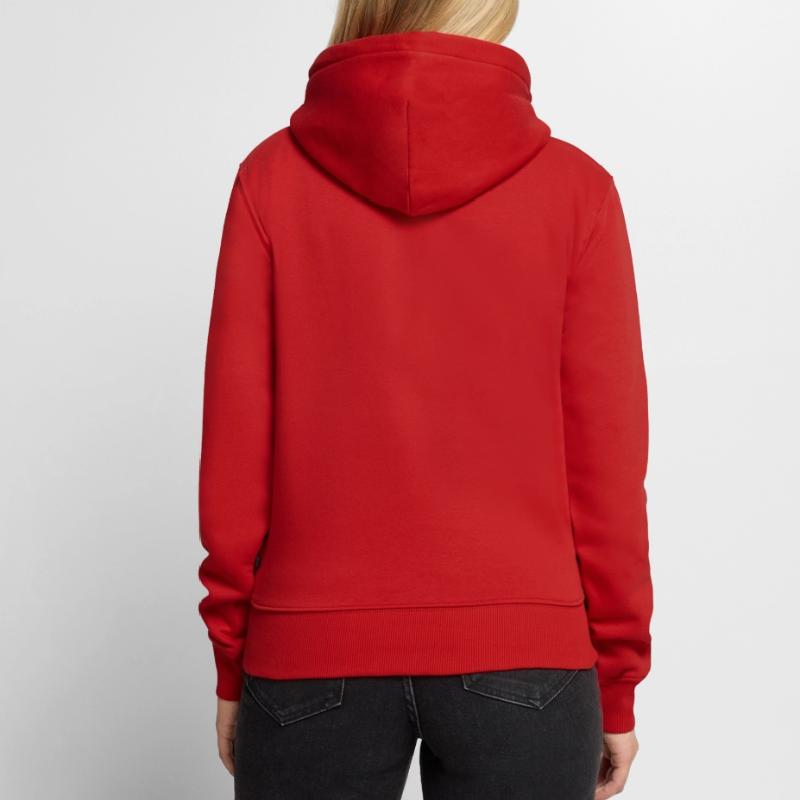 Felpa con cappuccio ecologica premium da donna