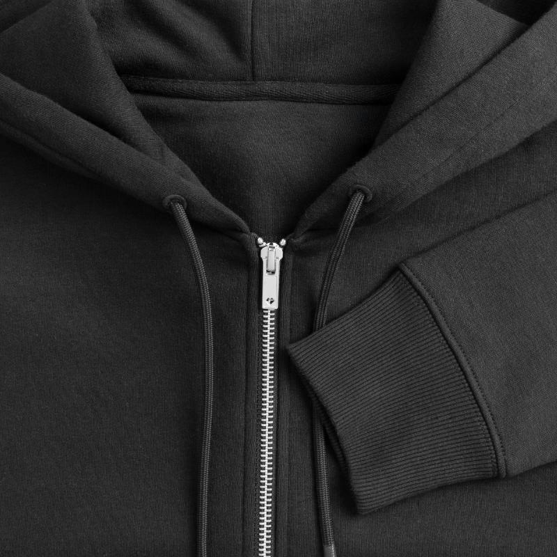 Felpa con cappuccio con zip ecologica premium da donna
