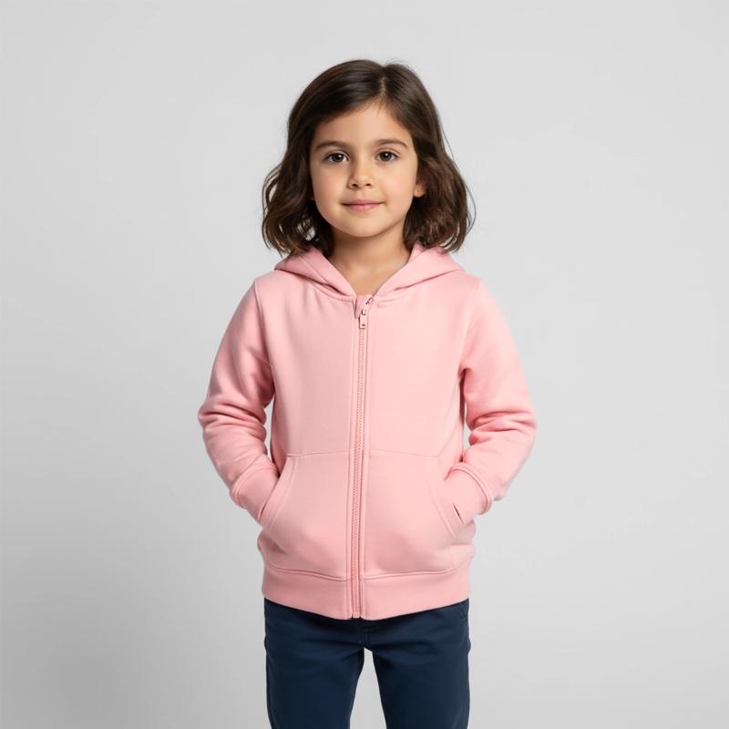 Felpa con cappuccio e zip ecologica Premium per bambini/ragazzi REGULAR FIT