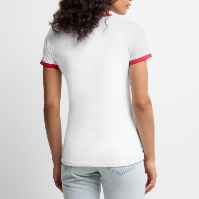 Kontrast-T-skjorte for kvinner