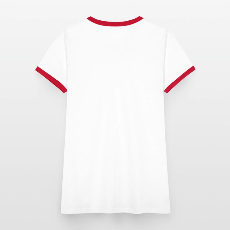 Kontrast-T-skjorte for kvinner