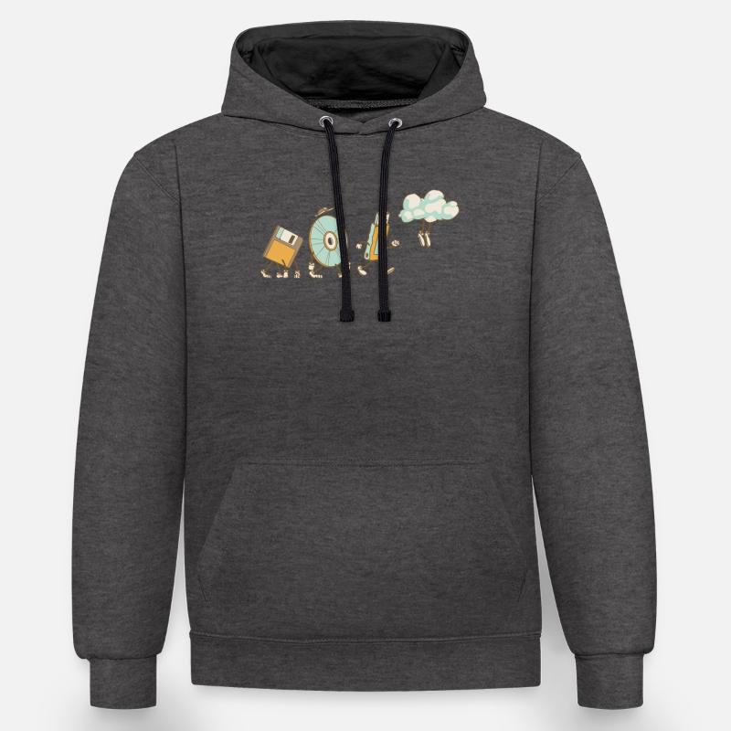 DevOps Engineer Cloud Computing Evolution - Contrast hoodie - charcoal/black