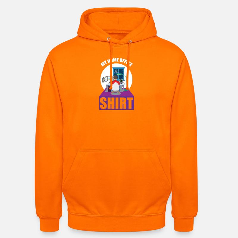 Night Shift Coder Programmer Desk Graphic - Unisex Hoodie - Orange