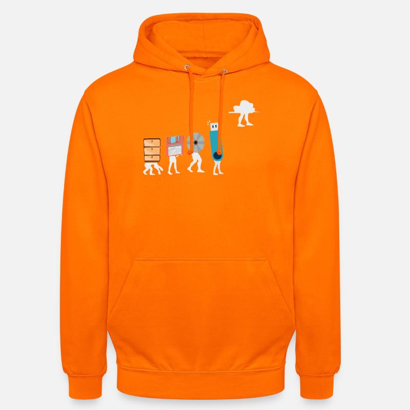 Cloud-Computing-Lustige Programmierer-Daten-KI-Software - Unisex Hoodie - Orange