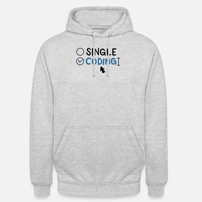 Programmierung Single Coding Software Engineer - Unisex Hoodie - Hellgrau meliert