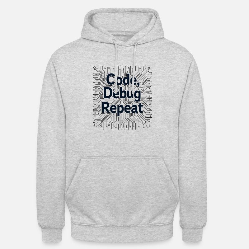 Code Debug Repeat - Software Engineer - Unisex Hoodie - light heather grey