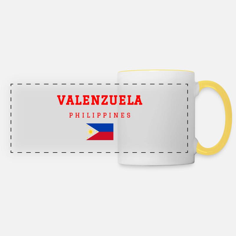 Valenzuela, Philippines - Panoramic Mug - white/yellow