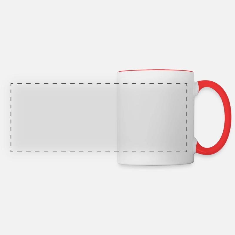 Kebab kebab - Panoramic Mug - white/red