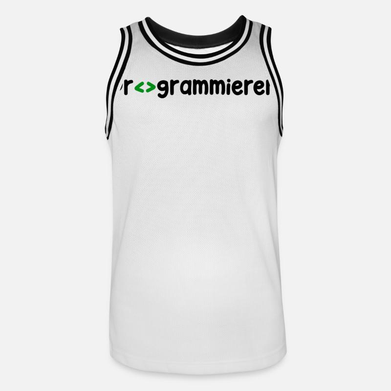 Programmer, Developer, Web Developer, Scripting - Men's Basketball Jersey - white/black