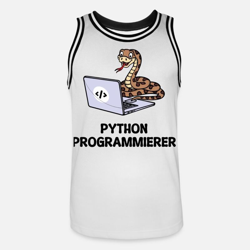 Programmer Computer Code Developer Statement - Men's Basketball Jersey - white/black