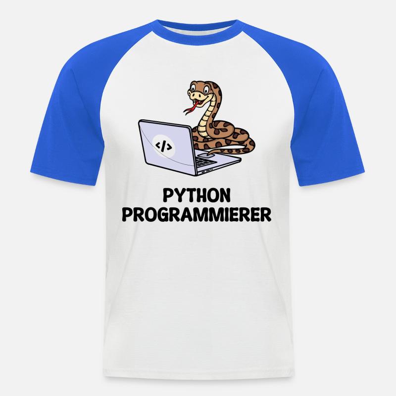 Programmer Computer Code Developer Statement - Men's Baseball T-Shirt - white/royal blue