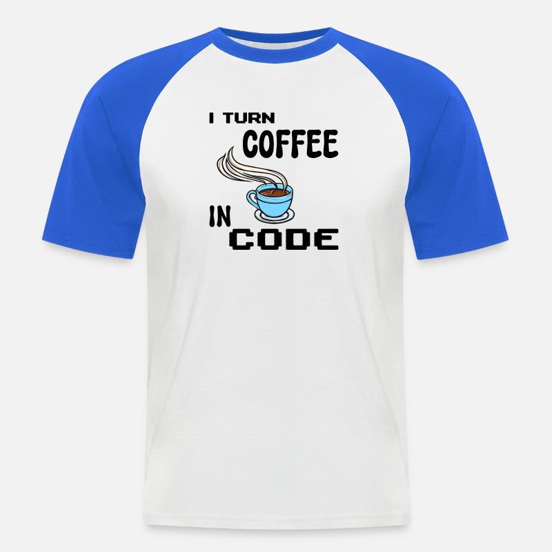 Code Programmer Scripting Statement Developer - Men's Baseball T-Shirt - white/royal blue