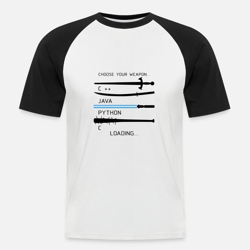 Coding Java Programmer Profession Gift - Men's Baseball T-Shirt - white/black