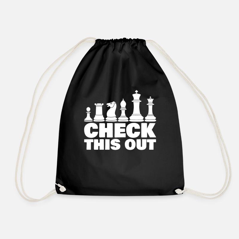 Chess Chess Player - Drawstring Bag - black