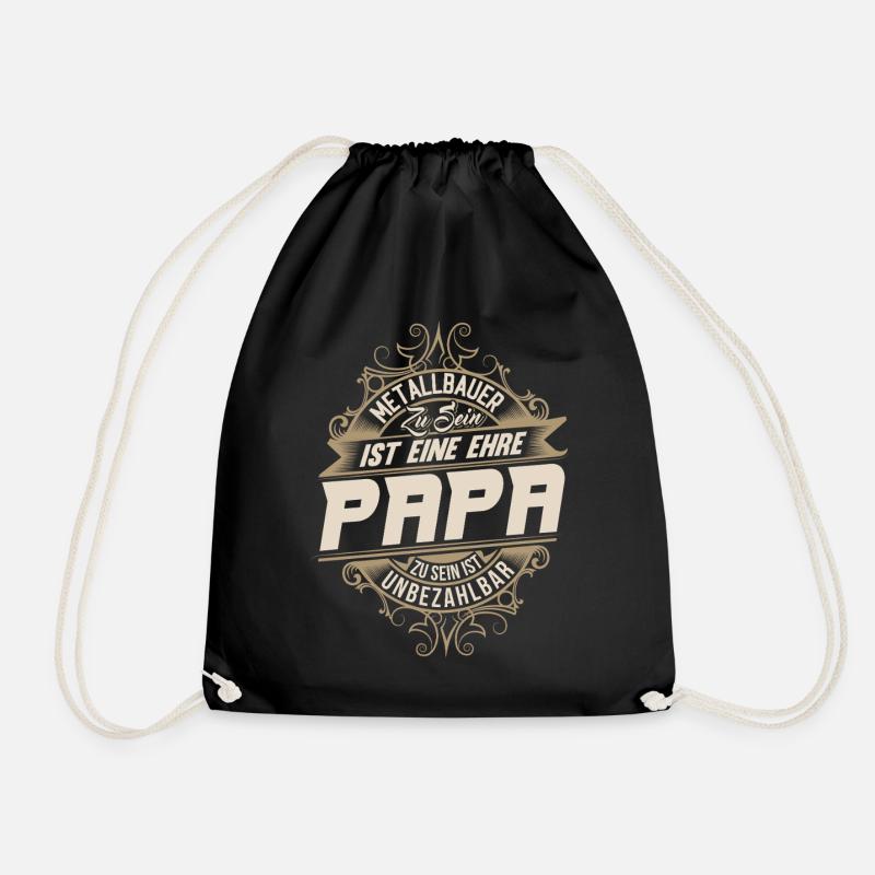 Metalworker Dad - Drawstring Bag - black