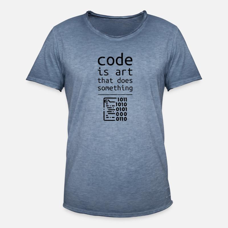 Code coder developer programmer gift - Men's Vintage T-Shirt - vintage denim