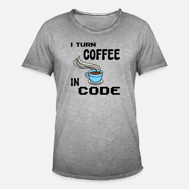 Code Programmer Scripting Statement Developer - Men's Vintage T-Shirt - vintage grey