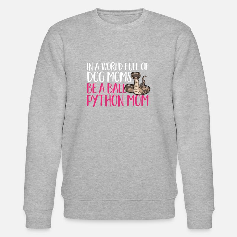 Ball Python Snake King Python - Stanley/Stella CHANGER Unisex Organic Sweatshirt - heather grey