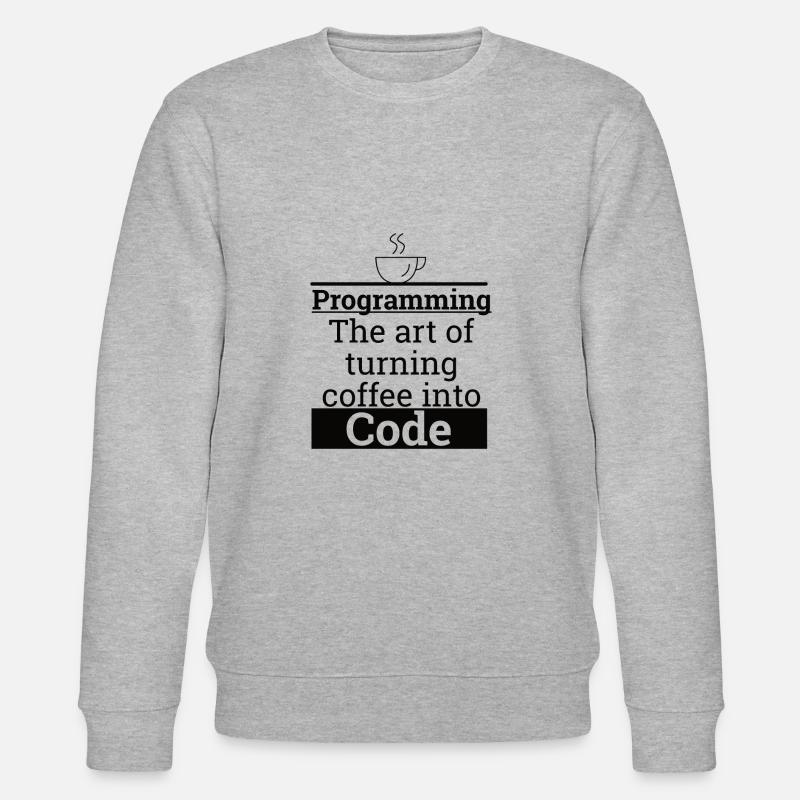 "Programming Coffee to Code" | Programmierer - Stanley/Stella Unisex Bio-Sweatshirt CHANGER - Grau meliert
