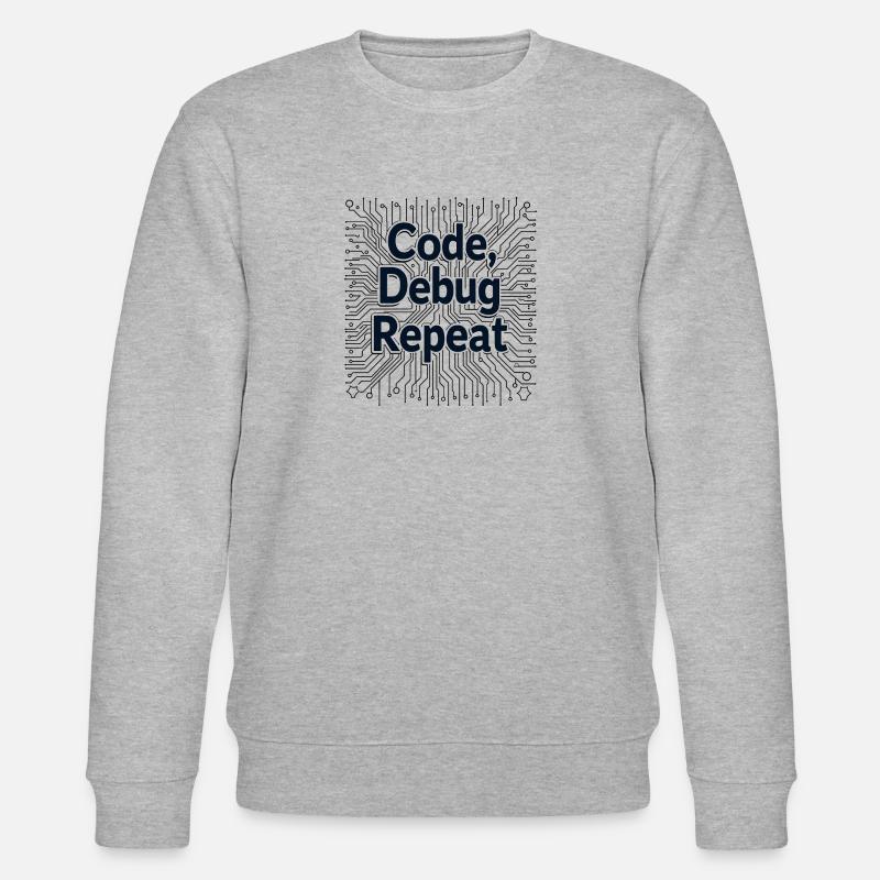 Code Debug Repeat - Software Engineer - Stanley/Stella CHANGER Unisex Organic Sweatshirt - heather grey