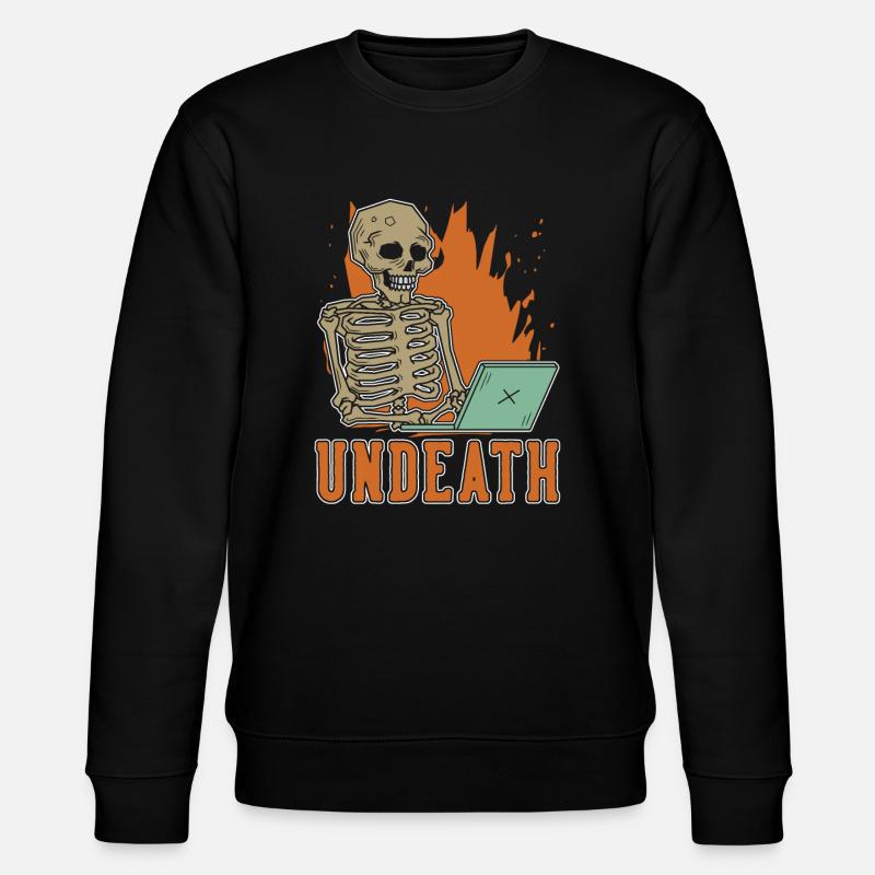 Developer Coder Programmer Skeleton Undeath - Stanley/Stella CHANGER Unisex Organic Sweatshirt - black