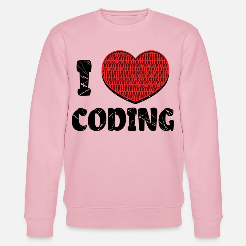 Code Developer Skripting Debug Herz Statement - Stanley/Stella Unisex Bio-Sweatshirt CHANGER - Hellrosa