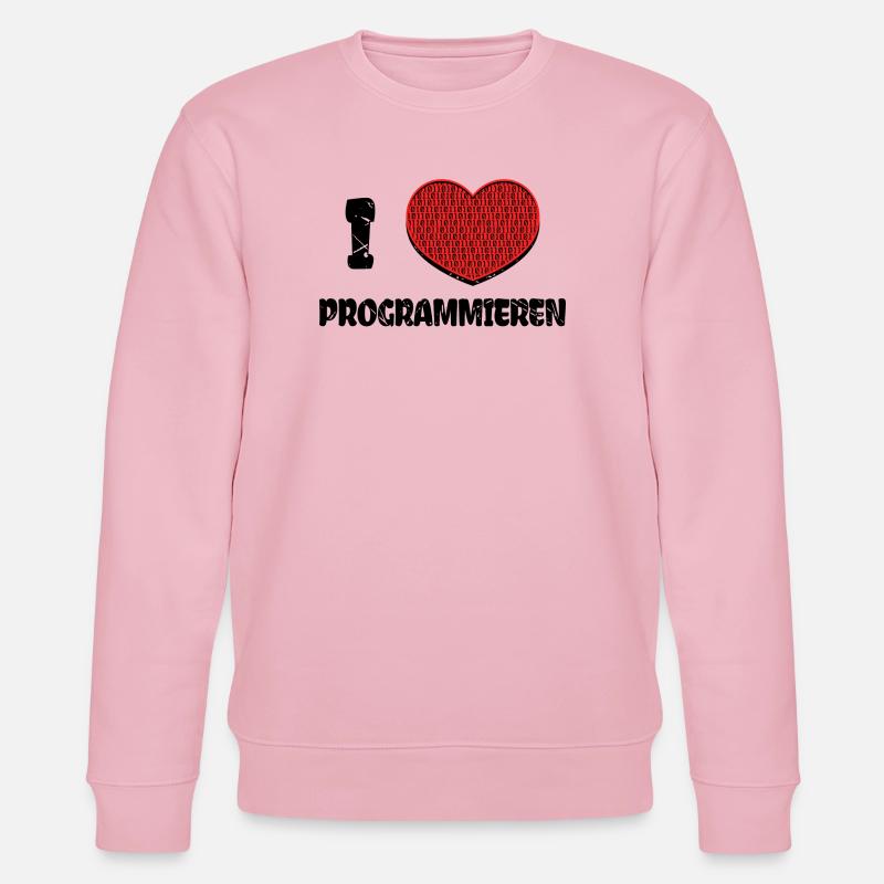 Developer Herz Webentwickler Statement Computer - Stanley/Stella Unisex Bio-Sweatshirt CHANGER - Hellrosa