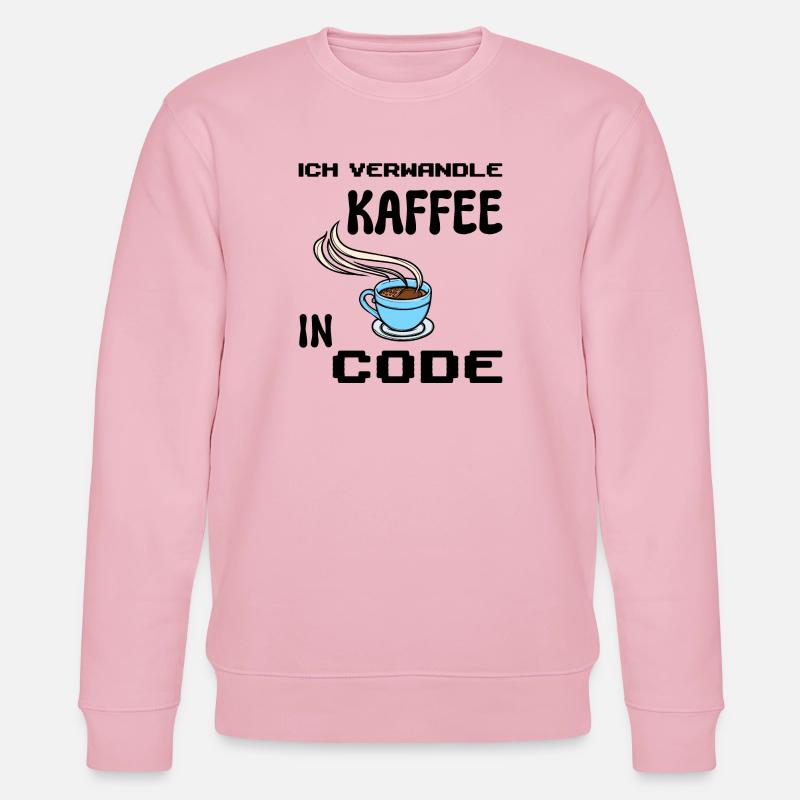 Coden Computerfreak Developer Statement Nerd - Stanley/Stella CHANGER Unisex Organic Sweatshirt - cotton pink