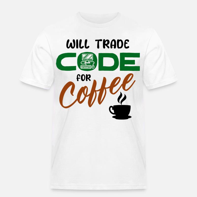 Code Statement Developer Computerfreak Informatik - Männer Workwear T-Shirt - Weiß