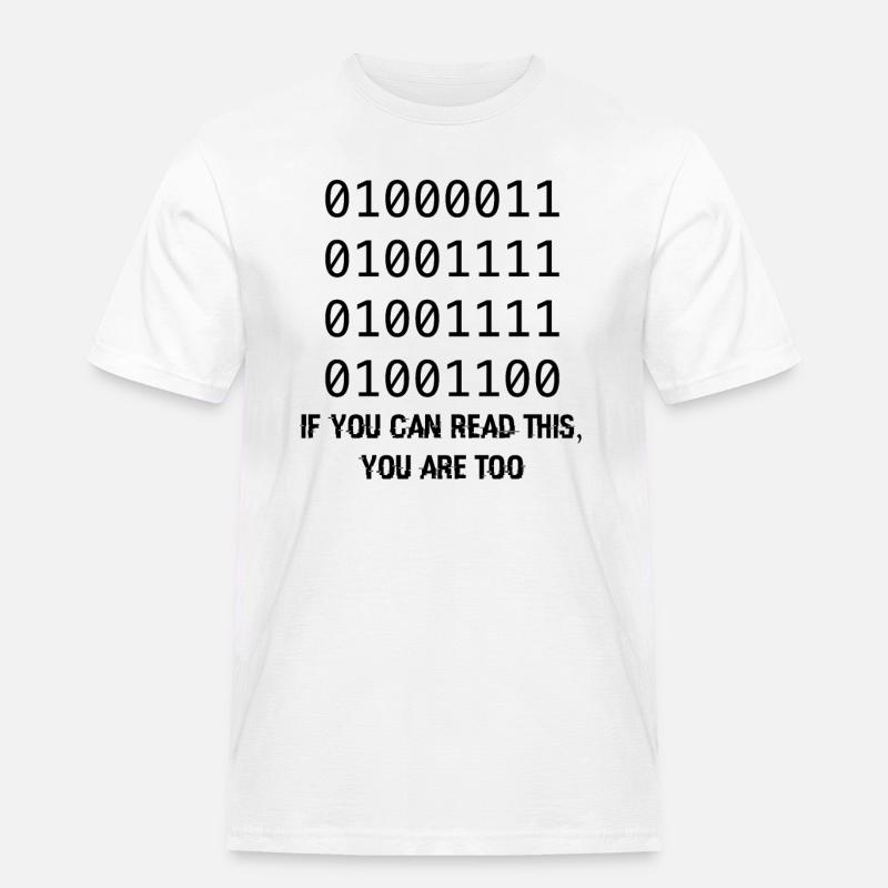 Computer Binary Code Developers Gift - Men's Workwear T-Shirt - white