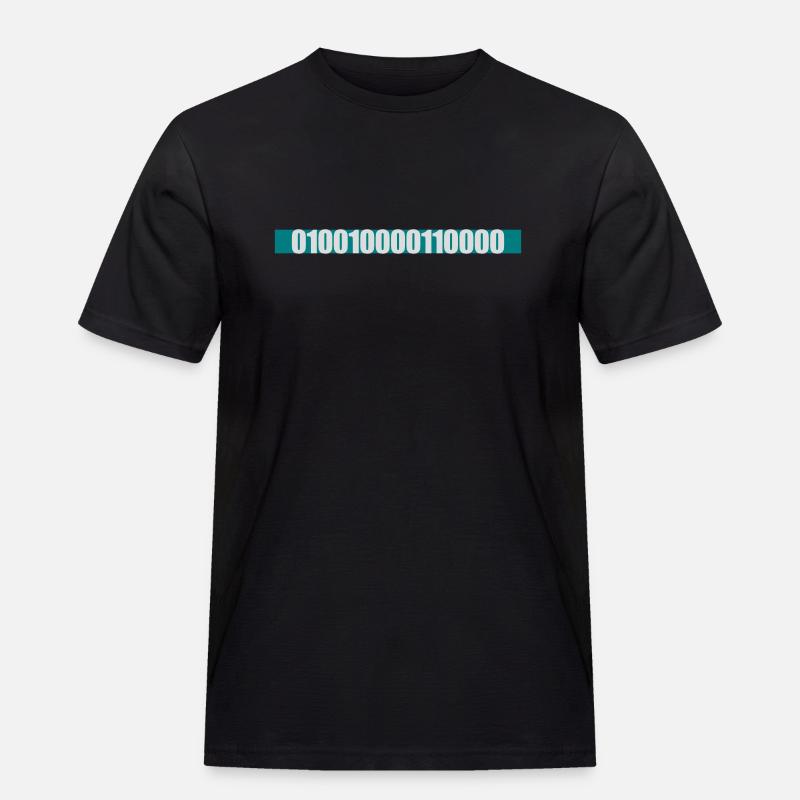 Binary Code Program Language - Men's Workwear T-Shirt - black