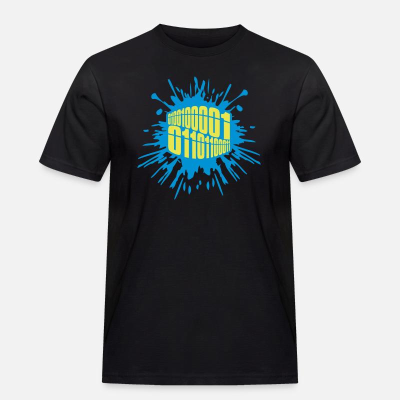 Binary Code Program Language - Men's Workwear T-Shirt - black